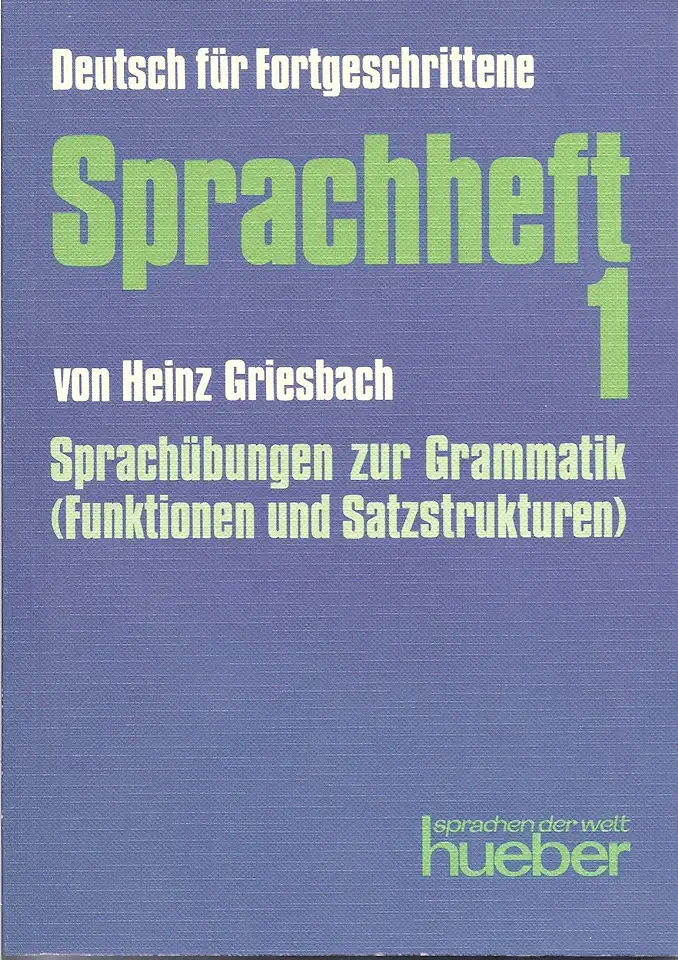 Capa do Livro Sprachheft 1 - Von Heinz Griesbach