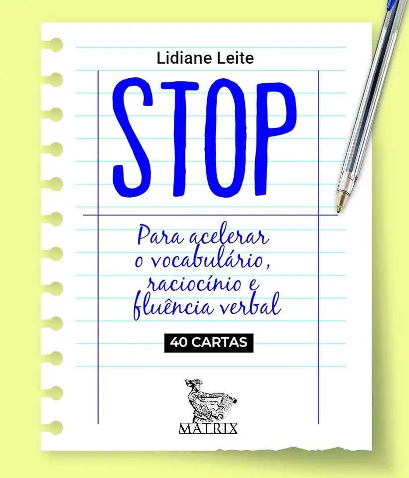 Capa do Livro Stop - Para acelerar o vocabulário, raciocínio e fluência verbal. - Leite, Lidiane