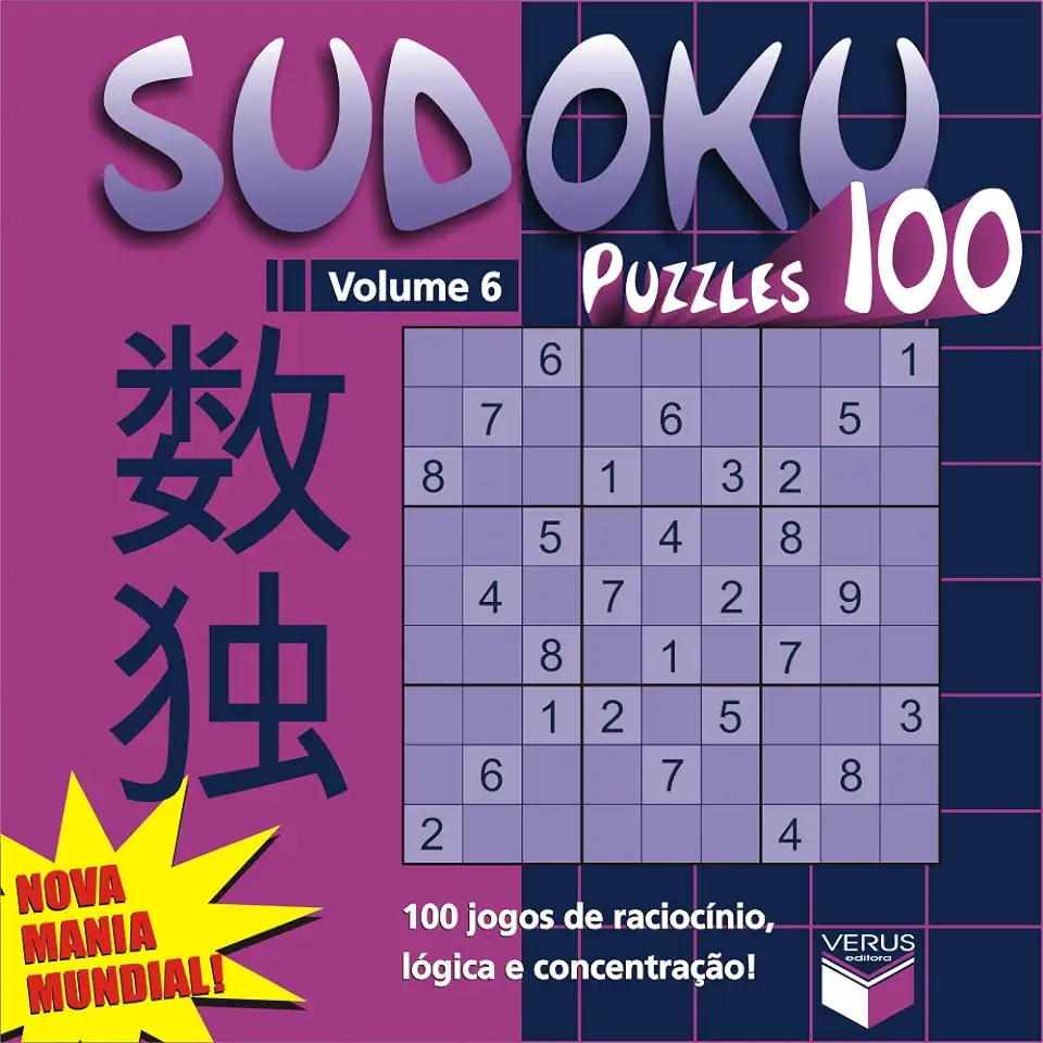 Capa do Livro Sudoku Puzzles 100 - Volume 6 - Vários Autores