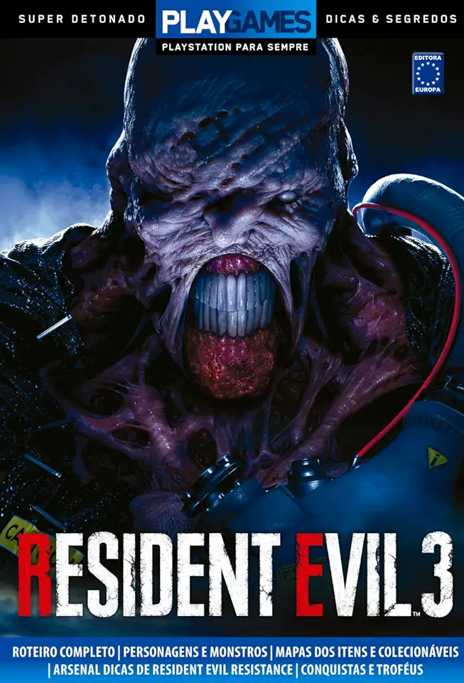 Capa do Livro Super Detonado Dicas e Segredos - Resident Evil 3 - Editora Europa