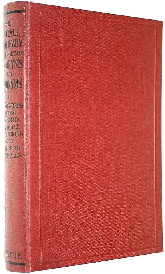 Capa do Livro The Nuttall Dictionary of English Synonyms and Antonyms - G. Elgie Christ