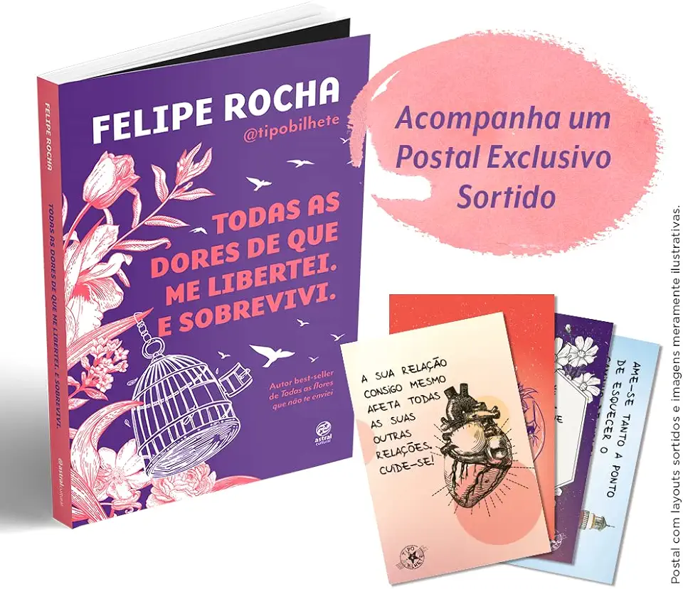 Capa do Livro Todas As Dores De Que Me Libertei. E Sobrevivi. - Rocha, Felipe