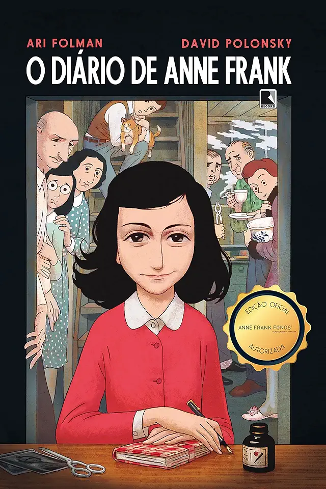 Capa do Livro O diário de Anne Frank em quadrinhos - Ari Folman; David Polonsky; Raquel Zampil