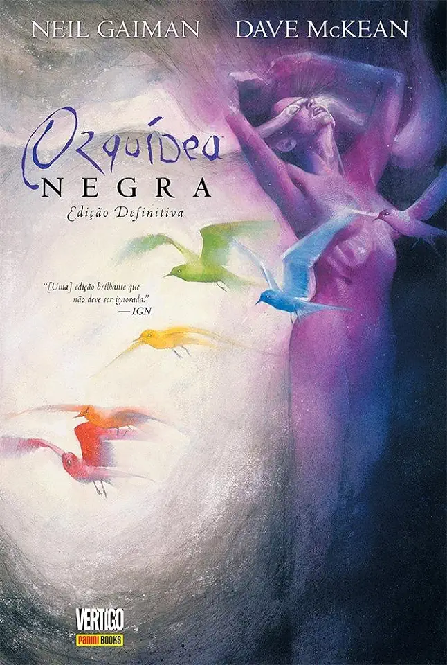 Capa do Livro Orquídea Negra - Neil Gaiman, Dave Mckean