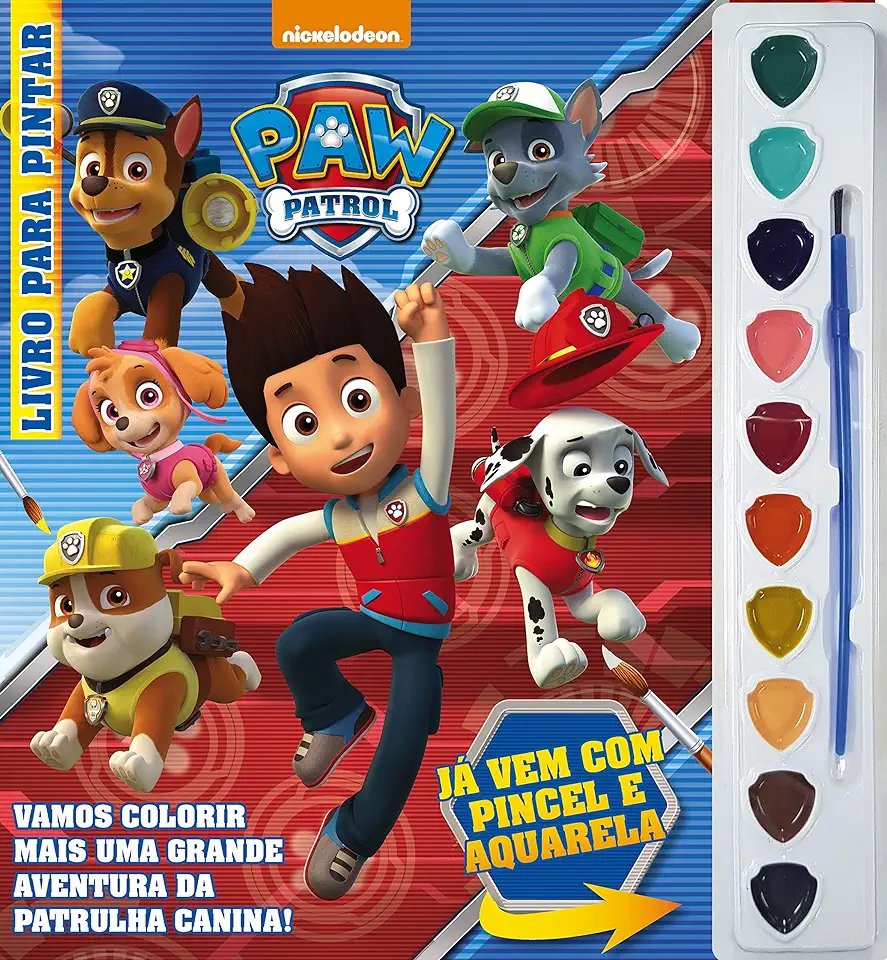 Paw Patrol Watercolor Painting Book - Editora Online