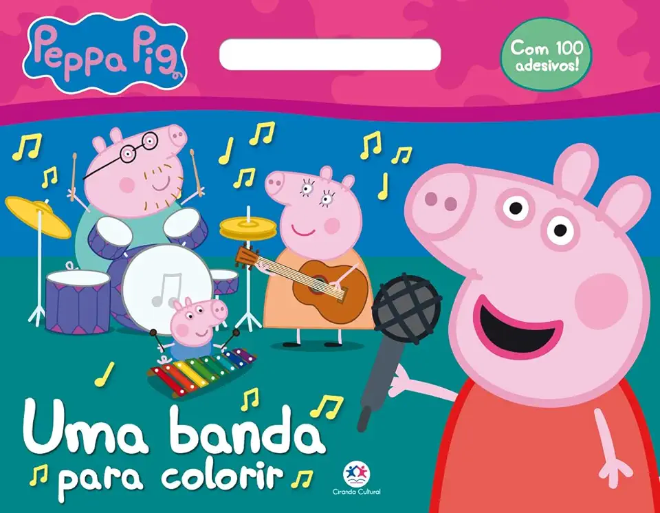 Capa do Livro Peppa Pig - Uma banda para colorir - Ciranda Cultural