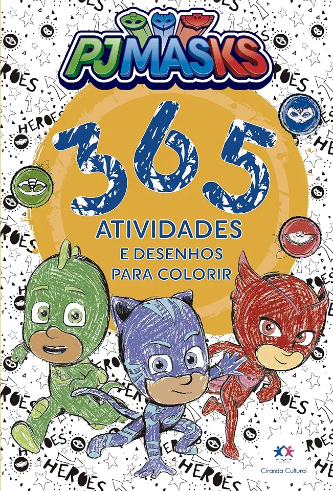 Capa do Livro PJ Masks - Livro para pintar - Ciranda  Cultural