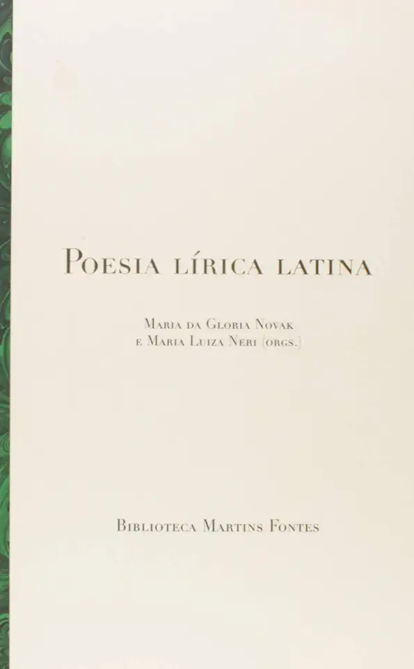 Capa do Livro Poesia Lirica Latina - Maria da Gloria Novak