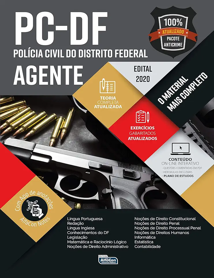 Capa do Livro Polícia Civil Do Distrito Federal - PC DF - Edital 2020 - Agente De Polícia - Equipe Alfacon