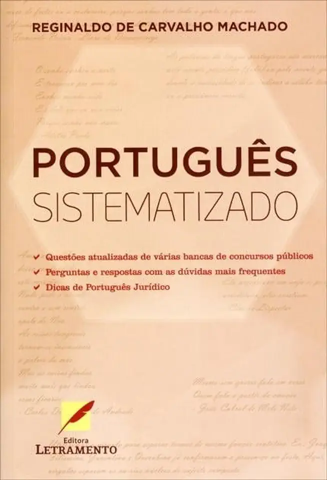 Capa do Livro Português Sistematizado - Reginaldo de Carvalho Machado