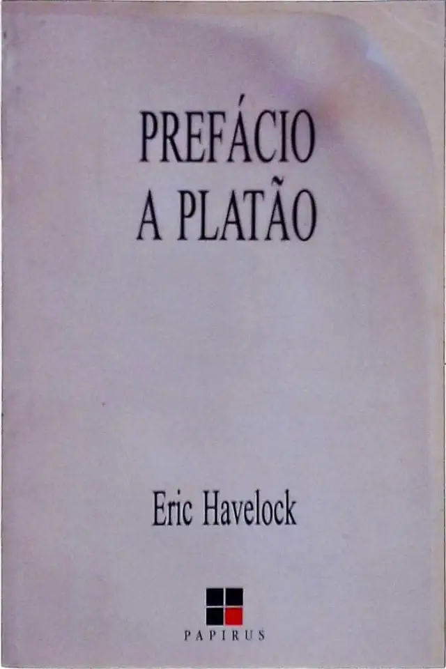 Capa do Livro Prefácio a Platão - Eric Havelock