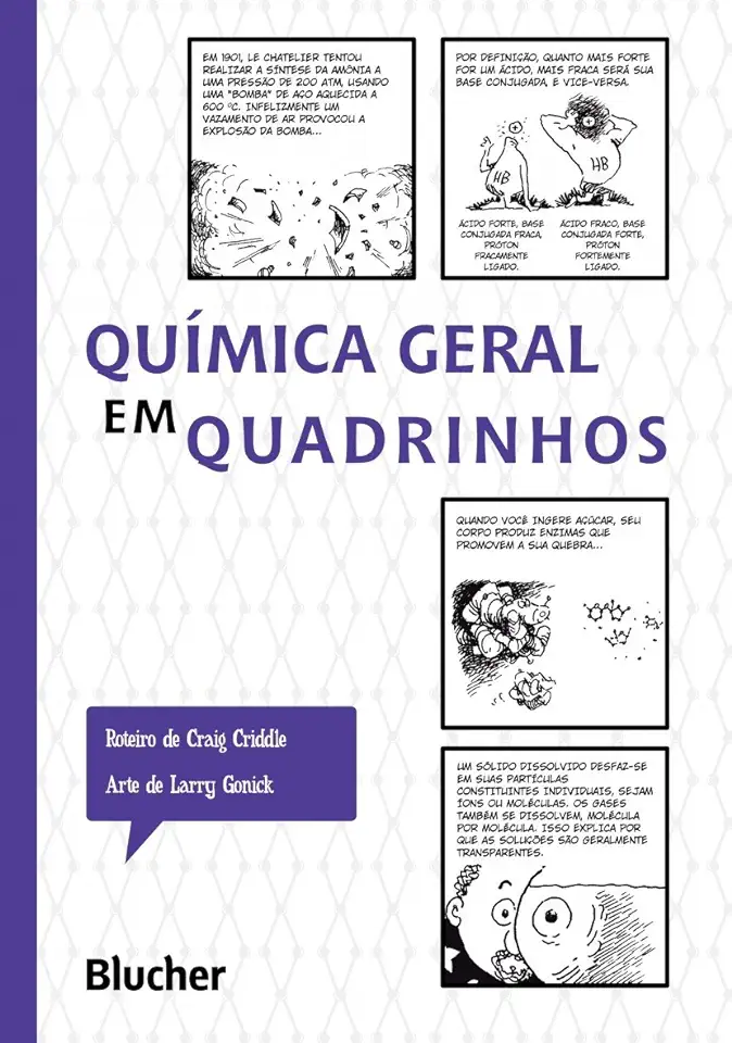 Capa do Livro Química Geral em Quadrinhos - Gonick Criddle