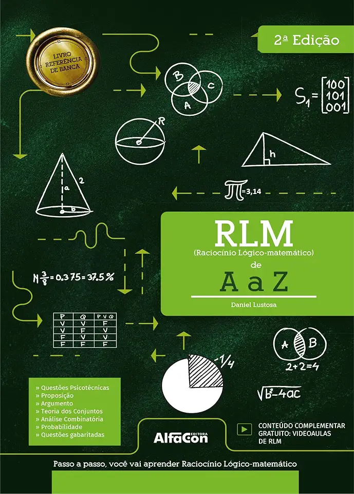 Capa do Livro Raciocínio Lógico Matemático - Daniel Lustosa