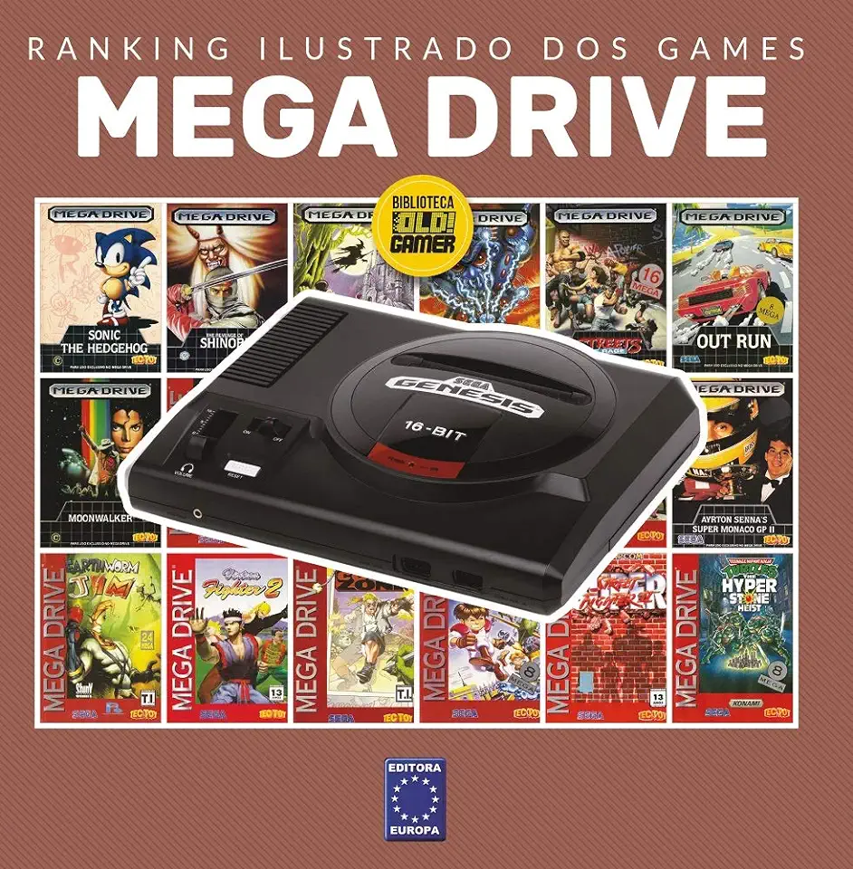 Capa do Livro Ranking Ilustrado dos Games: Mega Drive - Editora Europa