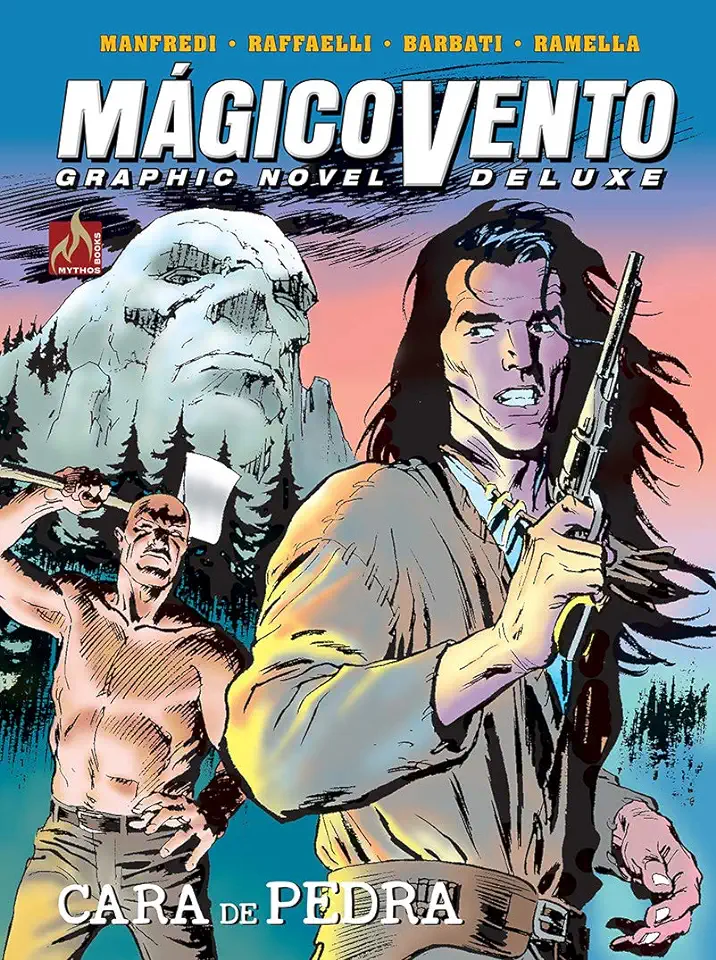 Capa do Livro Mágico Vento Deluxe volume 05 - Cara de pedra - Manfredi, Gianfranco