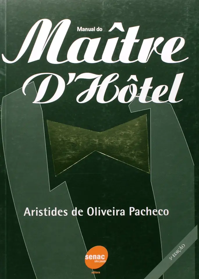 Capa do Livro Manual do Maître Dhôtel - Aristides de Oliveira Pacheco