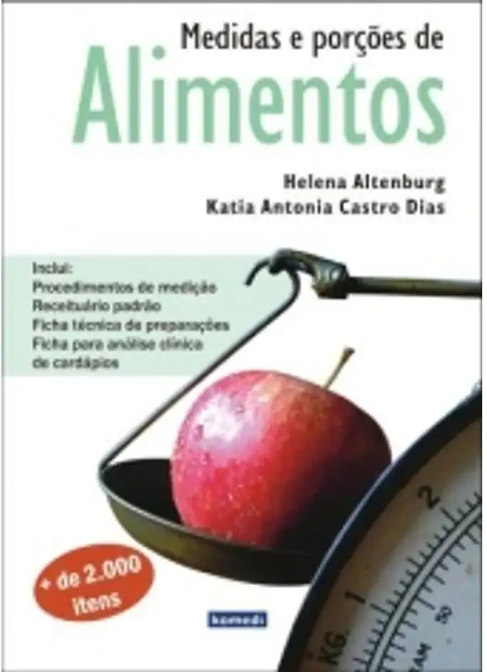 Capa do Livro Medidas e Porções de Alimentos - Helena Altenburg