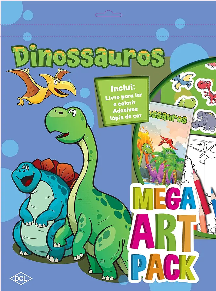 Capa do Livro Mega Art Pack - Dinossauros - Editora Dcl