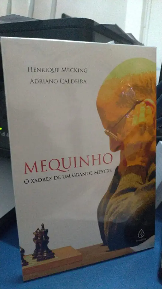 Capa do Livro Mequinho - o Xadrez de um  Grande Mestre - Henrique Mecking / Adriano Caldeira