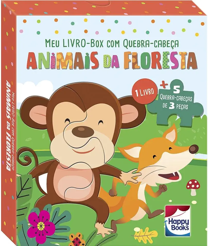 Capa do Livro Meu Livro-box Com Quebra-cabeça: Animais Da Floresta - Brijbasi Art Press