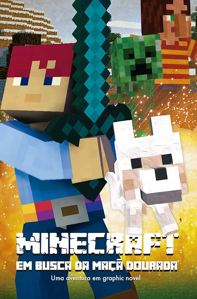 Capa do Livro Minecraft - Em busca da maça dourada - livro 1 - Megan Miller