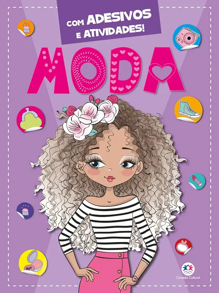 Capa do Livro Moda - com Adesivos e Atividades! - Ligia Arata Barros