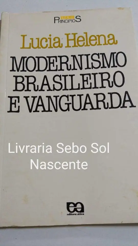 Capa do Livro Modernismo Brasileiro e Vanguarda - Lucia Helena