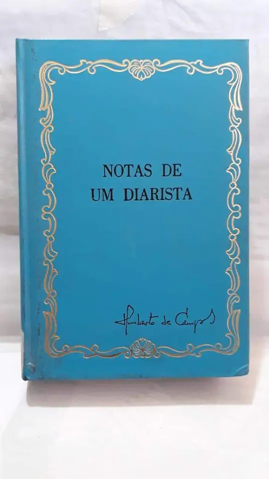 Capa do Livro Notas de um Diarista - Humberto de Campos