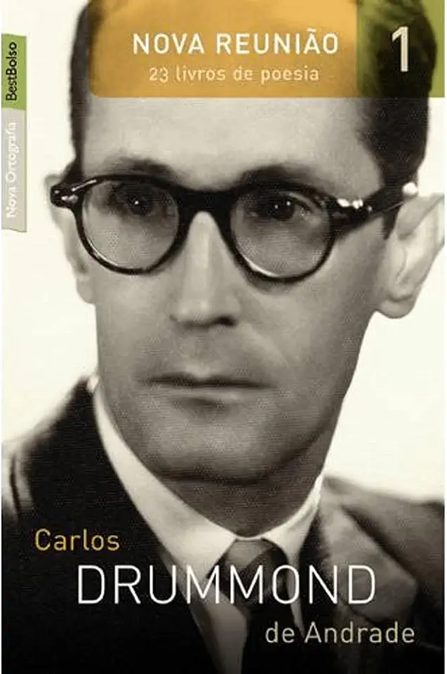 Capa do Livro Nova Reunião 23 Livros de Poesia - Volume 1 - Carlos Drummond de Andrade