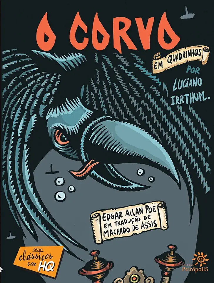 Capa do Livro O Corvo Em Quadrinhos - Edgar Allan Poe / Luciano Irrthum