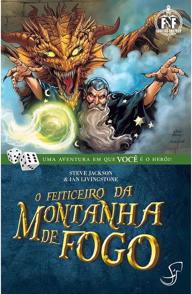 Capa do Livro O Feiticeiro da Montanha de Fogo - Steve Jackson e Ian Livingstone