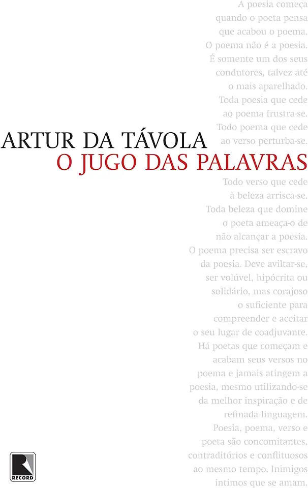 Capa do Livro O Jugo das Palavras - Artur da Távola