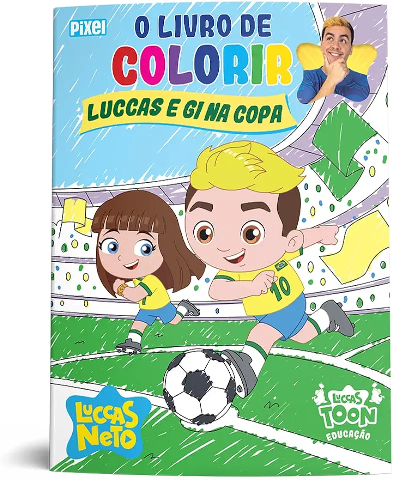 Capa do Livro O Livro De Colorir Luccas E Gi Na Copa - Luccas Neto