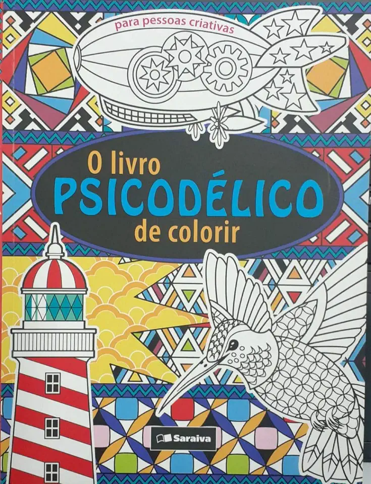 Capa do Livro O Livro Psicodélico de Colorir - Vários