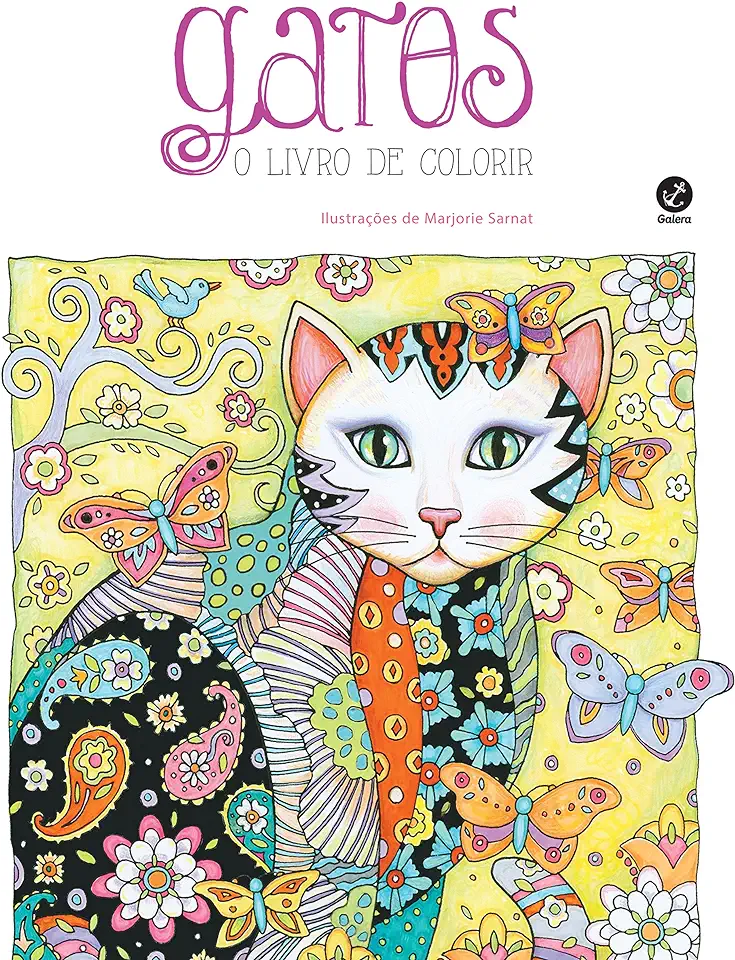 Capa do Livro Gatos - o Livro de Colorir - Marjorie Sarnat