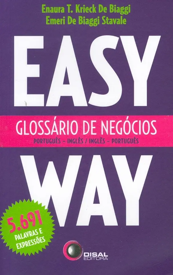 Capa do Livro Glossário de negócios port/ing - ing/port - easy way - Biaggi, Enaura T. Krieck de