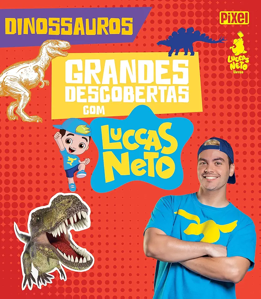 Capa do Livro Grandes descobertas com Luccas Neto - Dinossauros - Luccas Neto