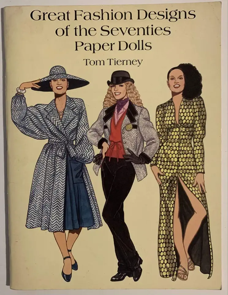 Capa do Livro Great Fashion Designs of the Seventies Paper Dolls - Tom Tierney