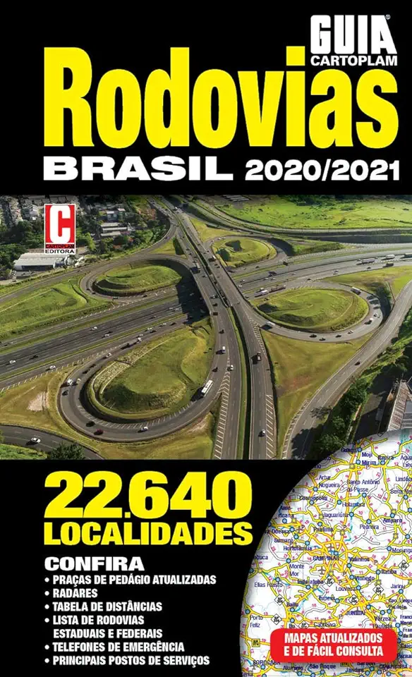 Capa do Livro Guia Cartoplam Rodovias Brasil 2020/2021 - On Line Editora