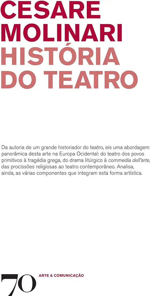 Capa do Livro História do Teatro - Cesare Molinari