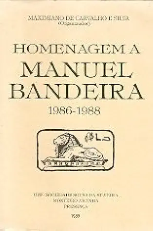 Capa do Livro Homenagem a Manuel Bandeira 1986-1988 - Maximiano de Carvalho e Silva