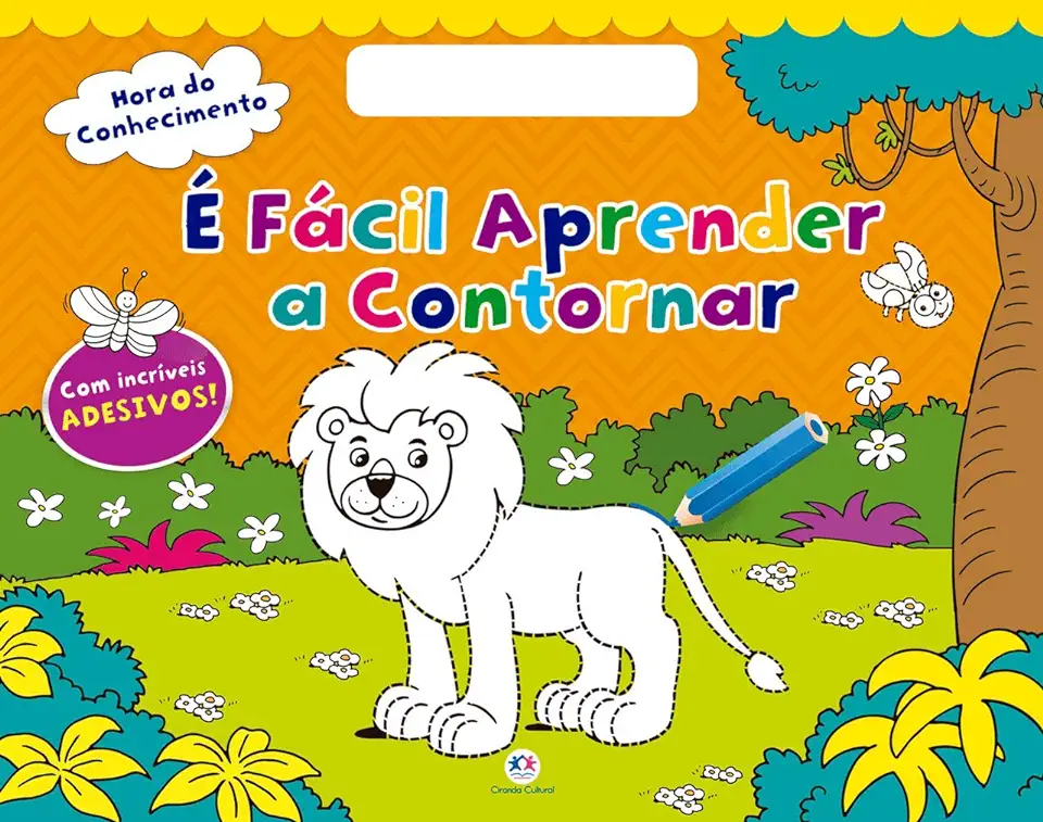 Capa do Livro Hora do Conhecimento. É Fácil Aprender a Contornar (+ Adesivos) - Ciranda Cultural