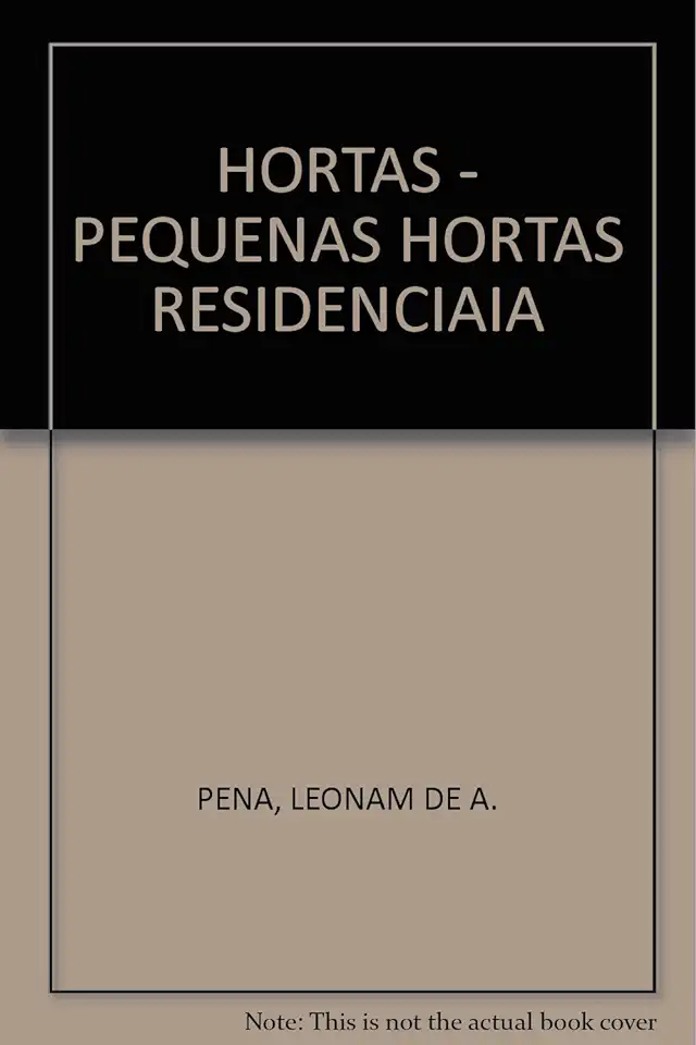 Capa do Livro Hortas - Leonam de A. Pena