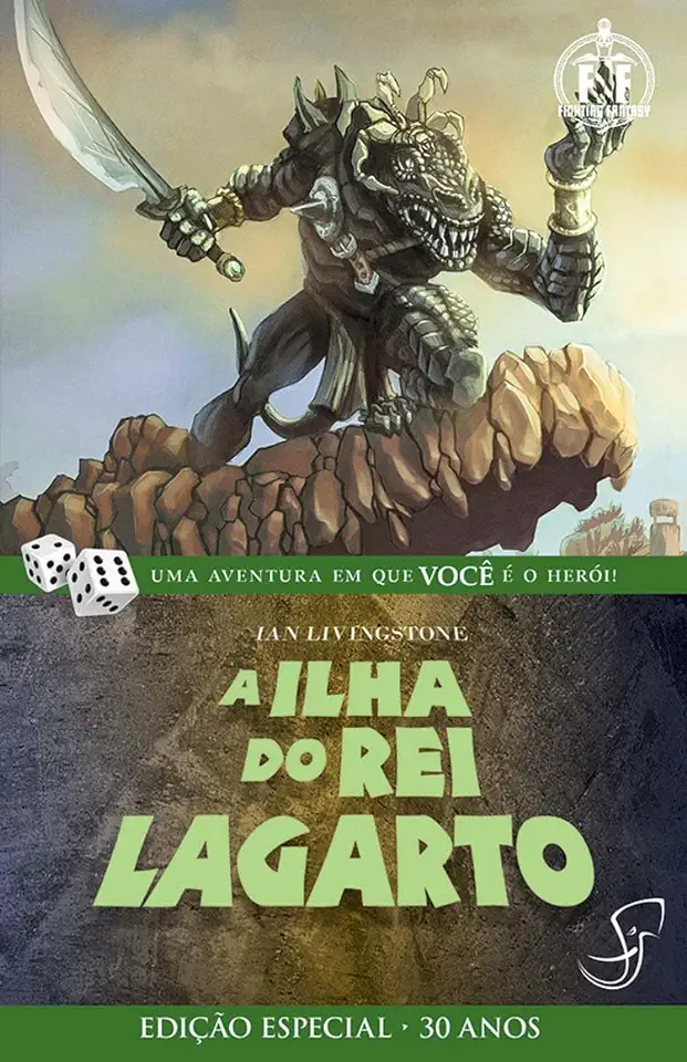 Capa do Livro Ilha do Rei Lagarto A - Ian Livingstone