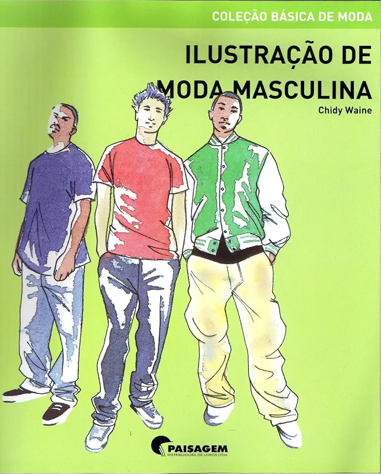 Capa do Livro Ilustração de Moda Masculina - Paisagem