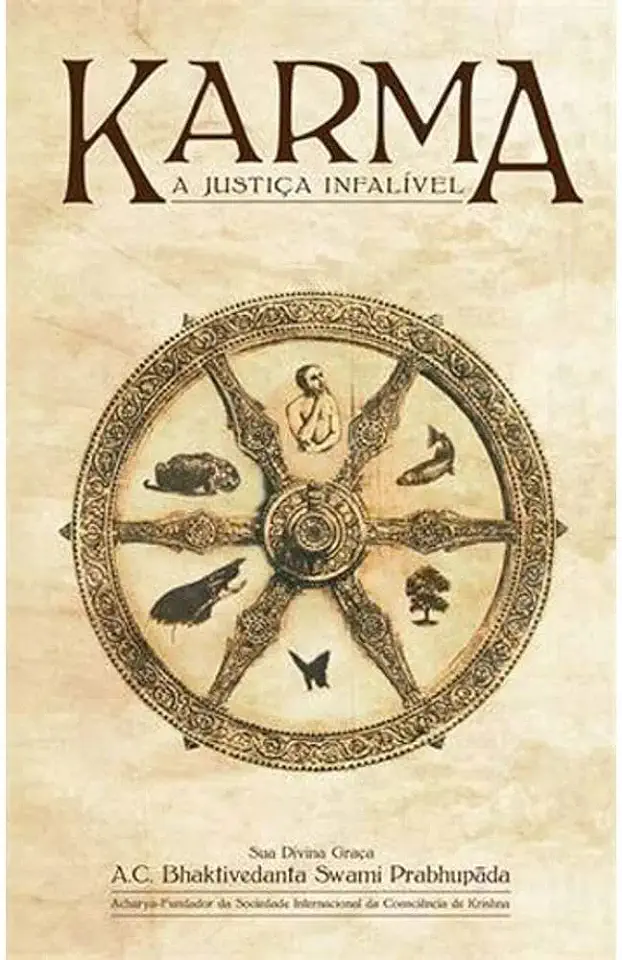 Capa do Livro Karma a Justiça Infalível - A. C. Bhaktivedanta Swami Prabhupada