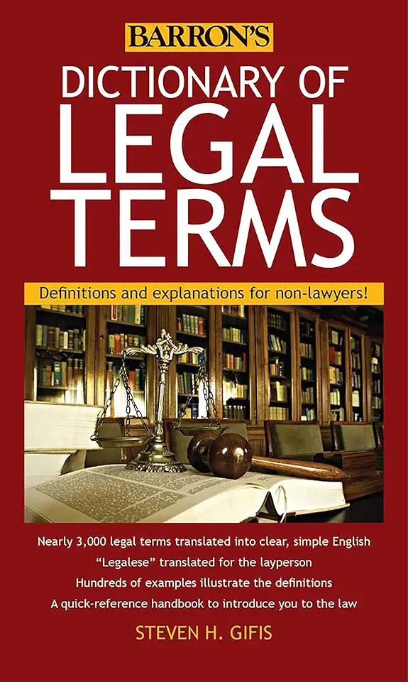 Capa do Livro Law Dictionary - Steven H. Gifis