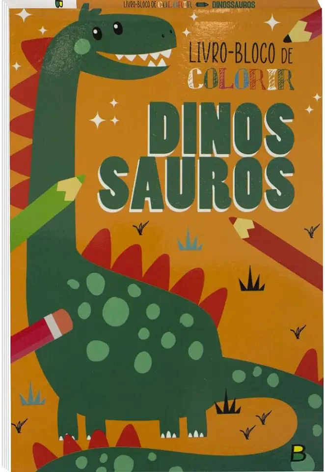 Capa do Livro Livro - Bloco de Colorir Dinossauros - Todolivro