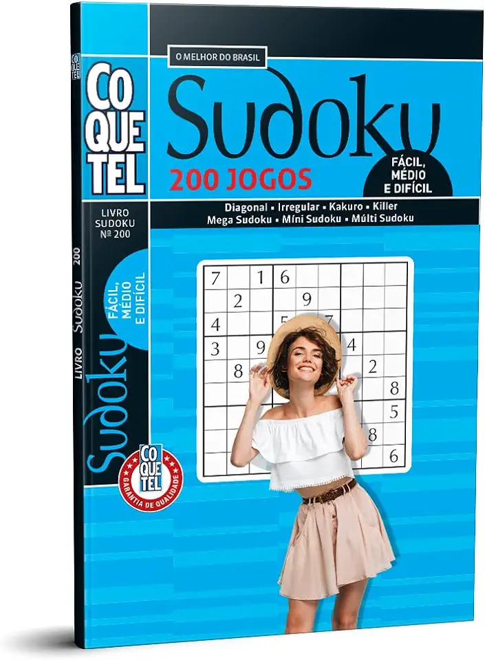 Capa do Livro Livro Coquetel Sudoku Nível Médio Ed 200 - Coquetel, Equipe