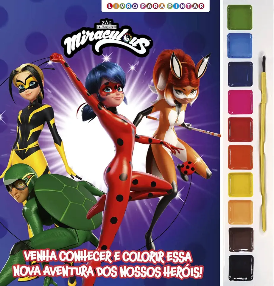 Capa do Livro Livro Para Pintar - Miraculous - Editora Online